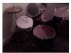 drum kit. Performance Percussion,  Full size,  dark red....