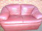 Leather 2 Seater Settee Ruby Brown Brown Leather 2....